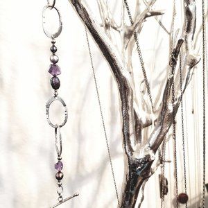 Amethyst and Silver Bracelet